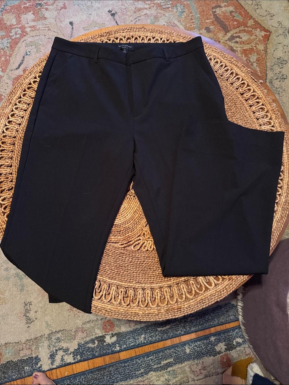 Banana Republic Men's Black Dress Pants - Tailored Straight